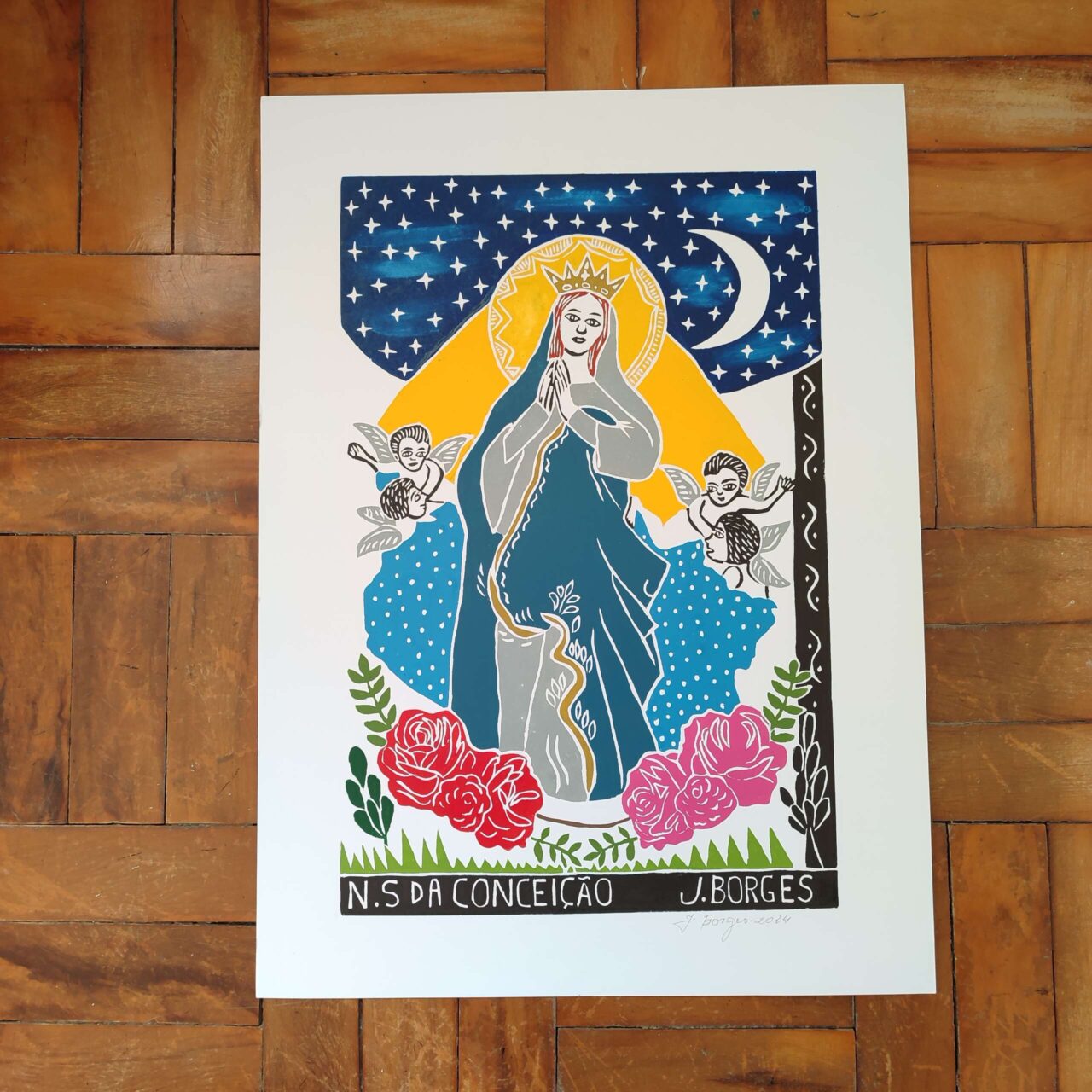 Xilogravura Mestre J Borges G - N. S. da Conceição