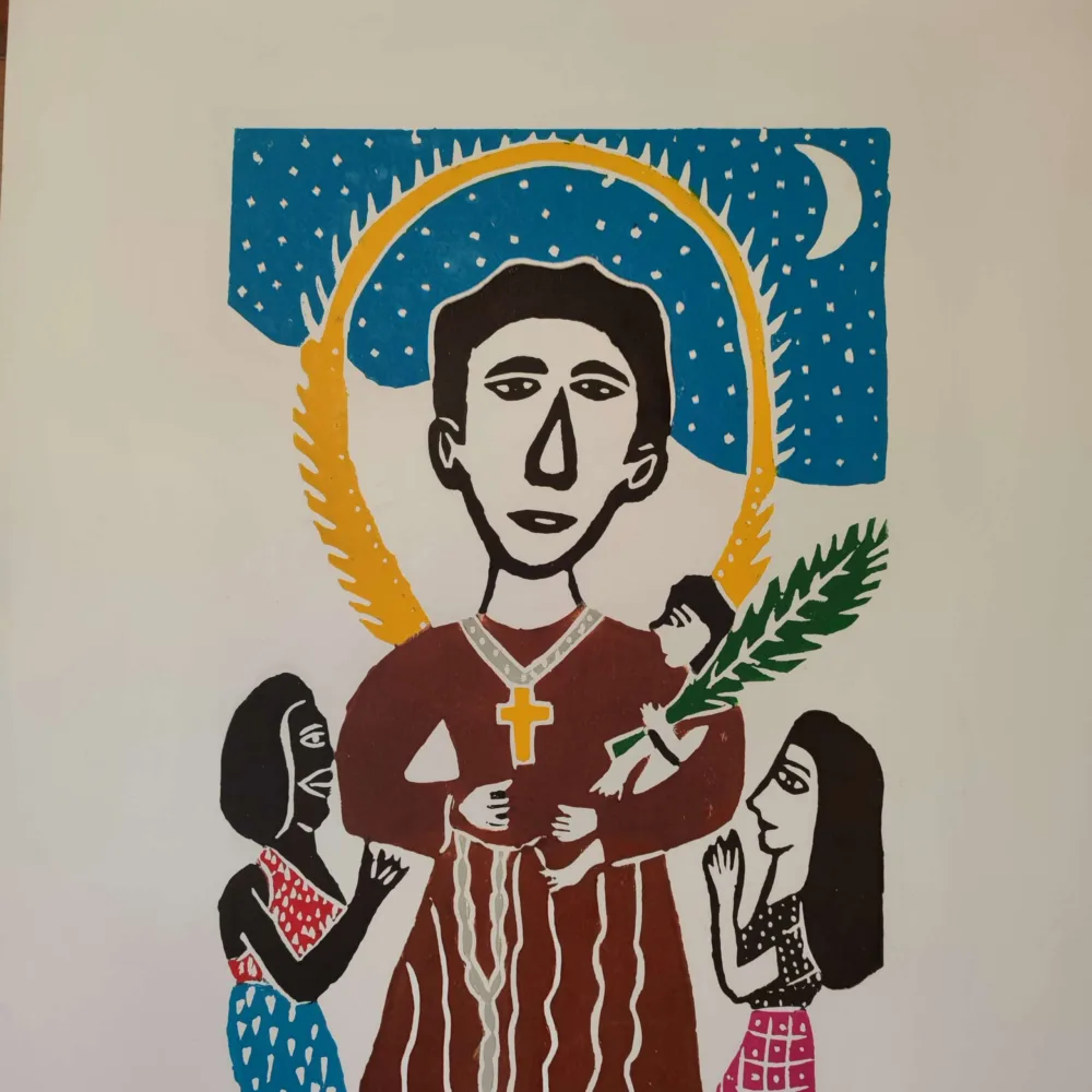 Xilogravura Mestre J Borges G - Sto Antônio Casamenteiro - Imagem 2