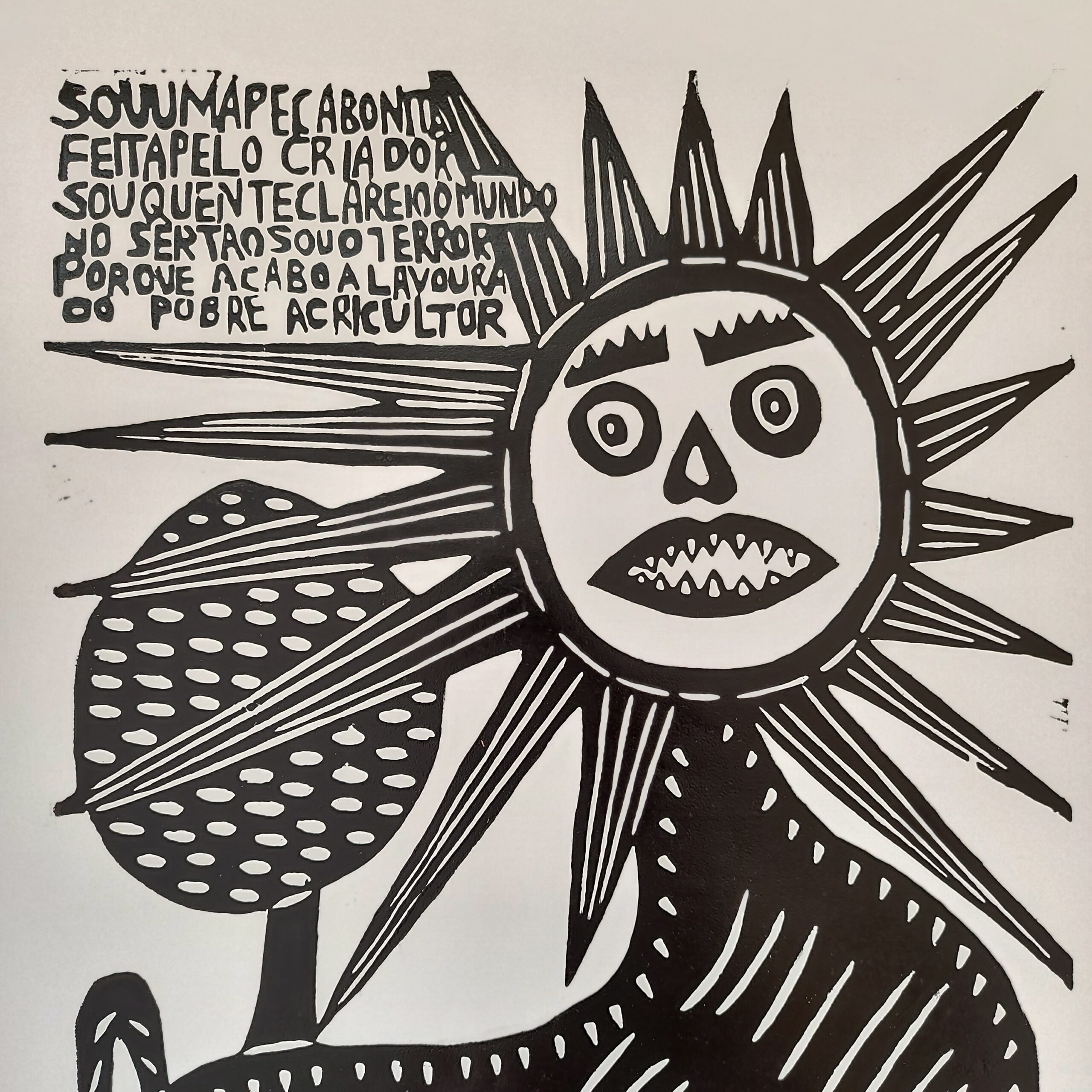 Xilogravura Mestre J Borges G - O Monstro do Sertão - Imagem 2