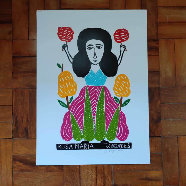 Xilogravura Mestre J Borges G - Rosa Maria
