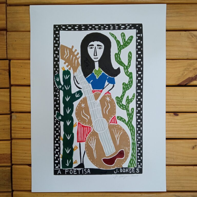 Xilogravura Mestre J Borges G - A Poetisa