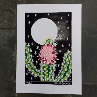 Xilogravura Bacaro Borges G - Fulô
