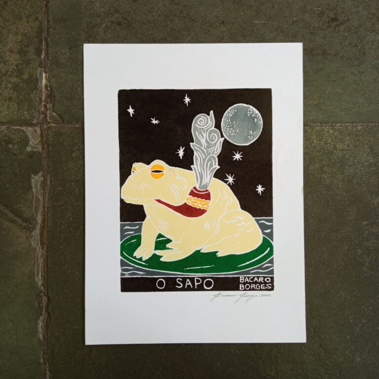 Xilogravura Bacaro Borges P - O Sapo
