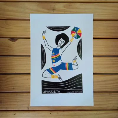 Xilogravura Bacaro Borges M - O Passista