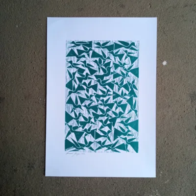 Xilogravura Bacaro Borges M - Pássaros