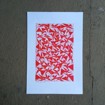 Xilogravura Bacaro Borges M - Pássaros