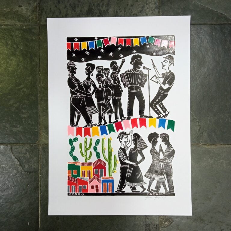Xilogravura Bacaro Borges G - Forró