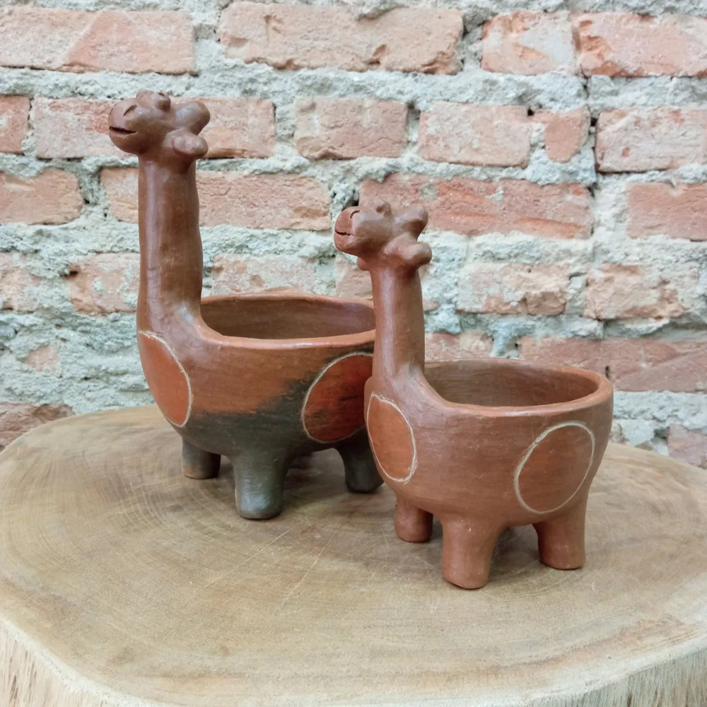 Vaso Girafa - Cerâmica - Mestra Luiza
