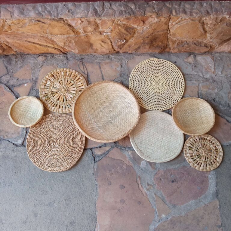 Kit Cestas Parede - Palhas de Carnaúba, Taquara e Taboa