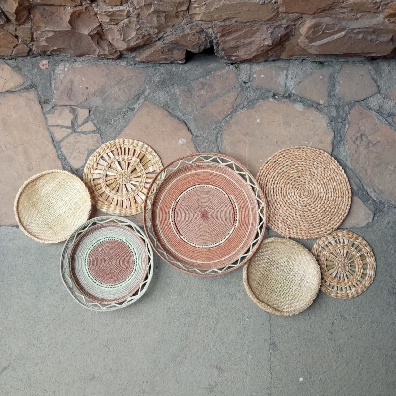 Kit Cestas Parede - Taquara, Palhas de Ouricuri e Palha de Taboa