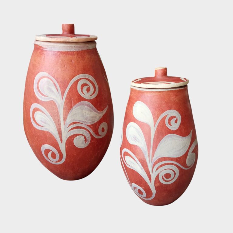 Pote com Tampa Cerâmica - Barra