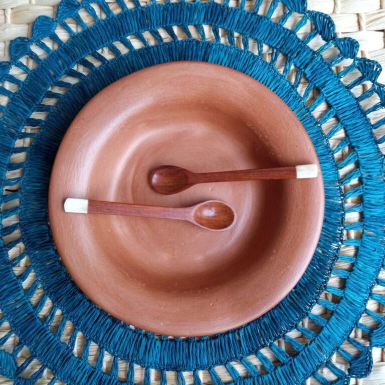 Dupla de Colher Mini Madeira e Osso