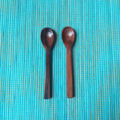 Dupla de Colher Mini Madeira e Osso
