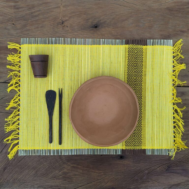 Jogo Americano Piaçava e Ouricuri - Unidade - Amarelo