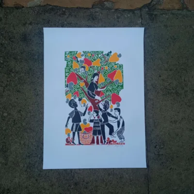 Xilogravura Bacaro Borges G - Cajueiro