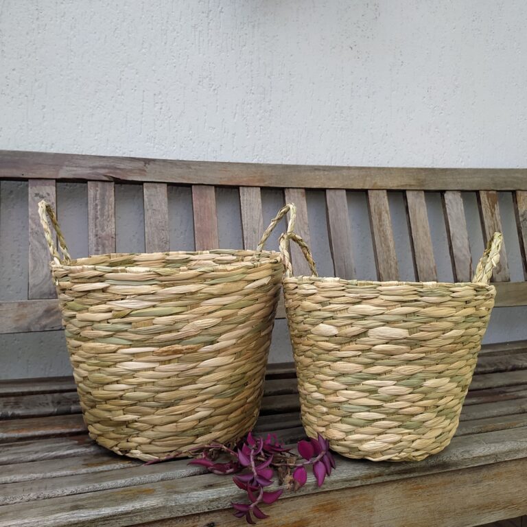 Cesta com Alça - Palha de Taboa