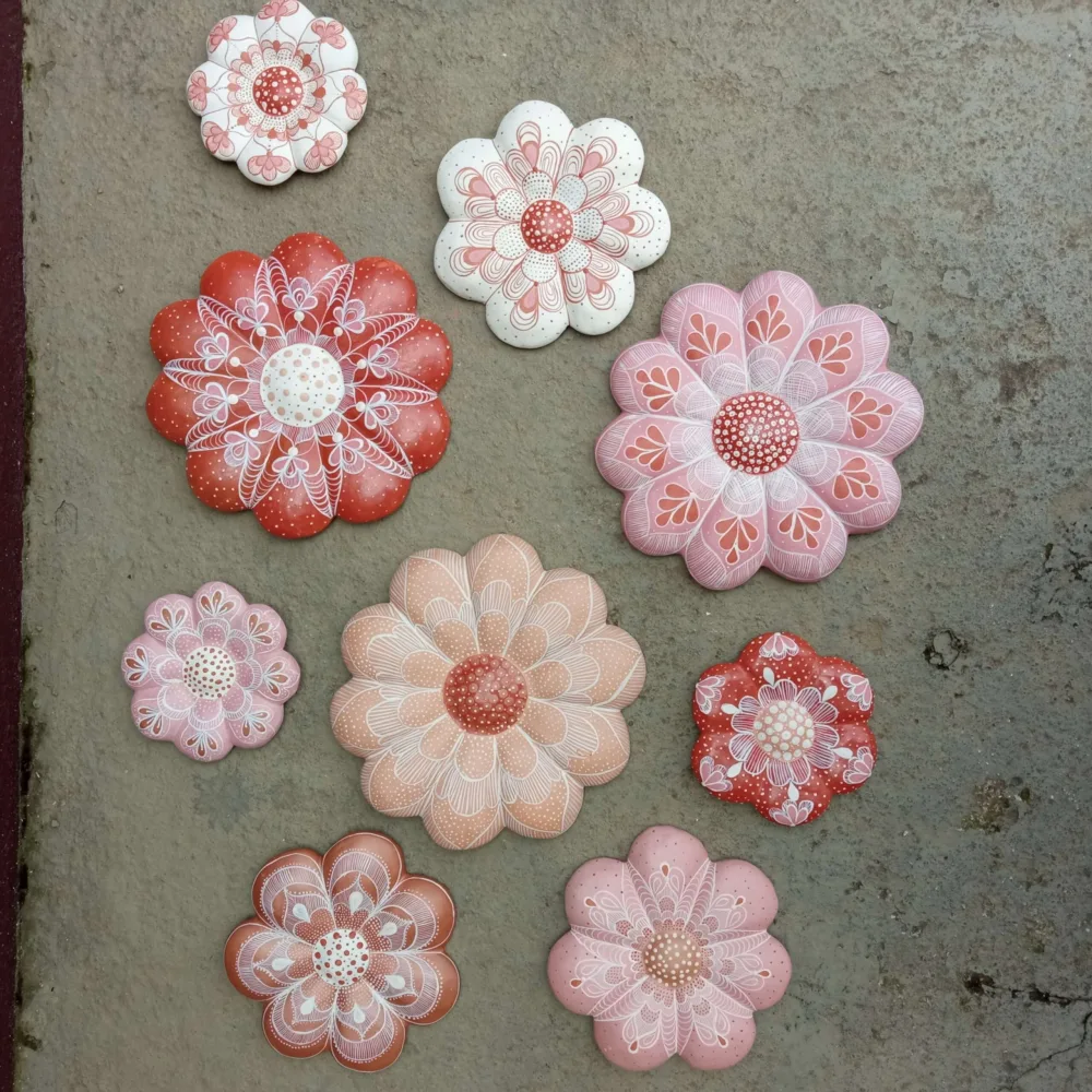 Flor cerâmica P - Vale do Jequitinhonha - Imagem 4