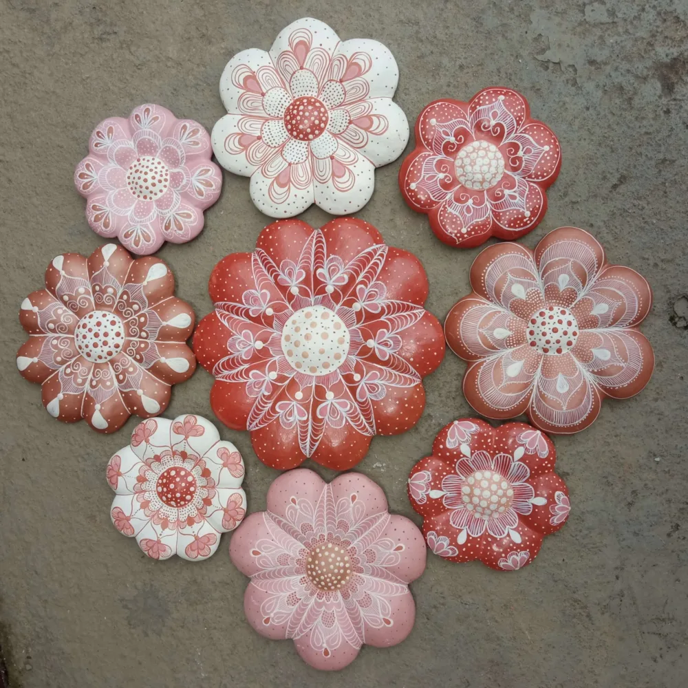 Flor cerâmica P - Vale do Jequitinhonha - Imagem 3