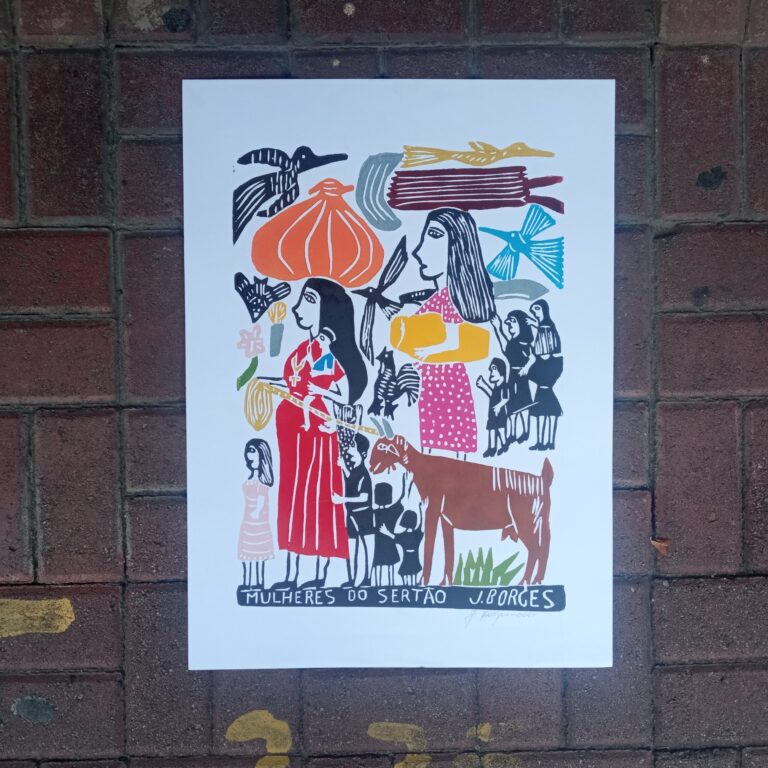 Xilogravura Mestre J Borges G - Mulheres do Sertão