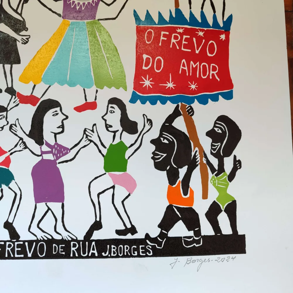 Xilogravura Mestre J Borges G - O Frevo de Rua - Imagem 2