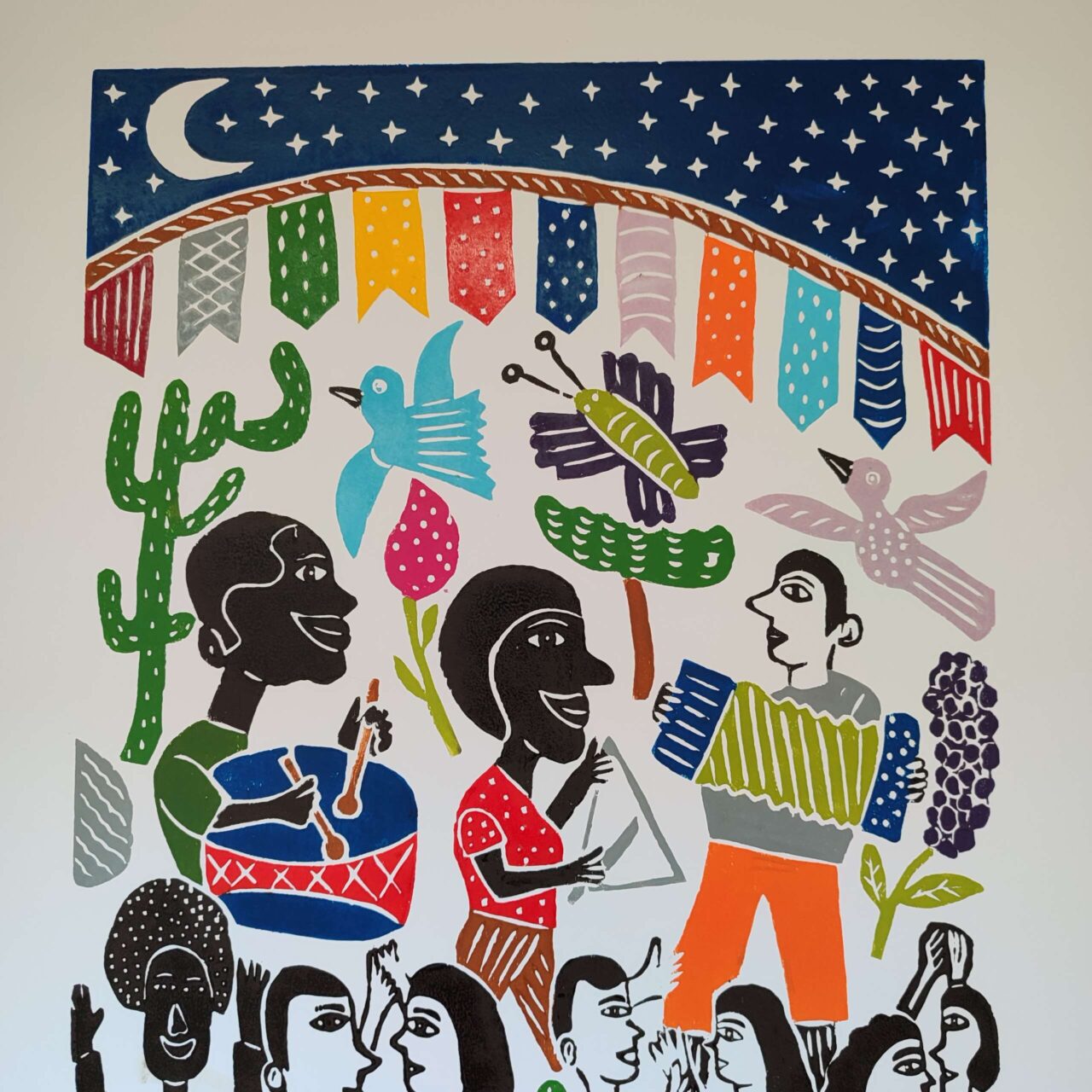 Xilogravura original J Borges, 48x66, São João do Nordeste