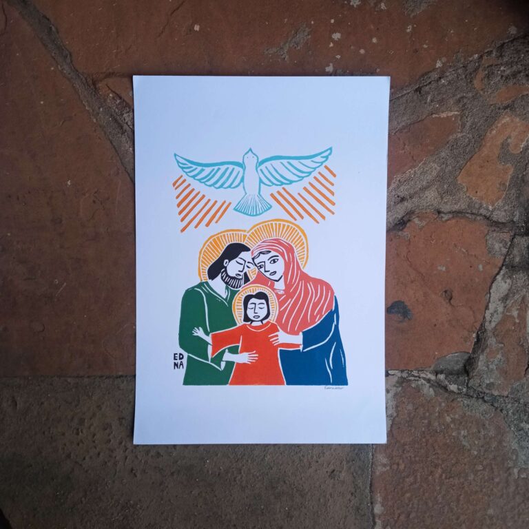 Xilogravura Edna Silva M - Sagrada Família