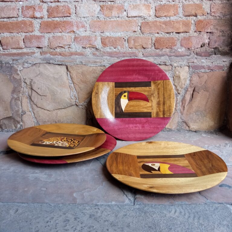 Prato em Marchetaria G - Madeiras Amazônicas