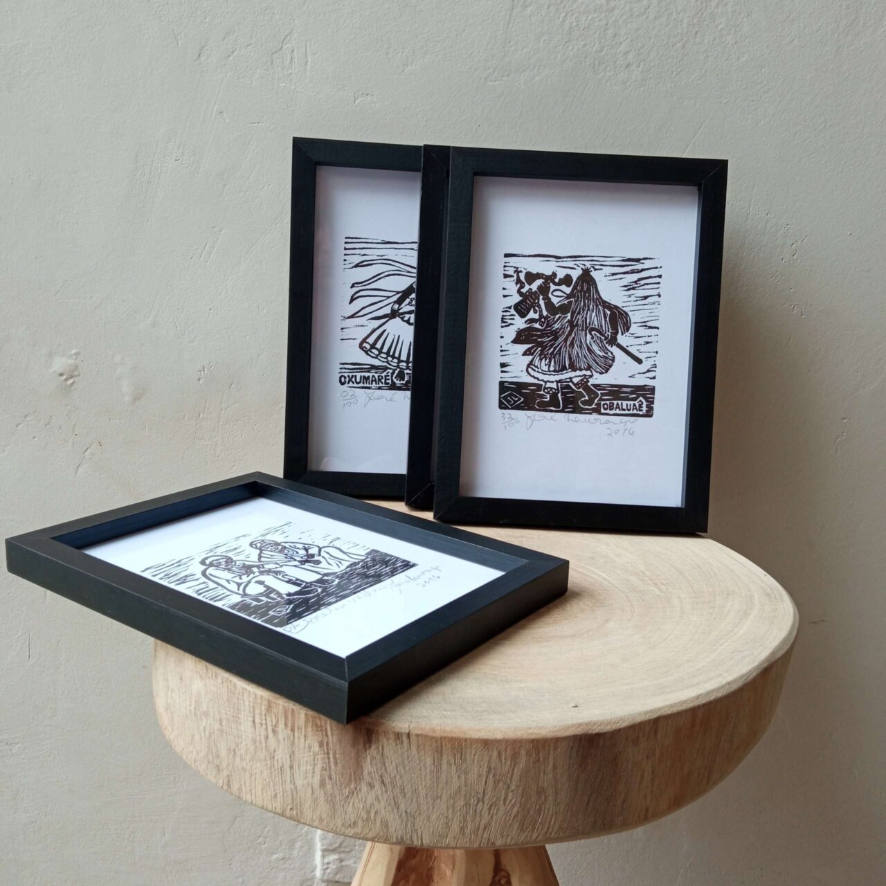 Quadro Xilogravura Orixás - Lira Nordestina