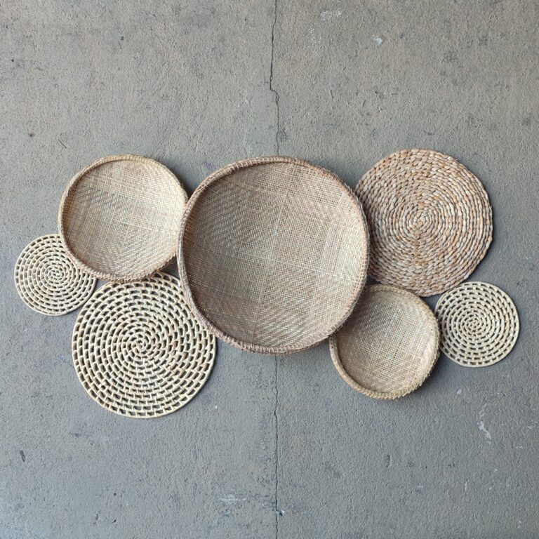 Kit Cestas Parede - Palhas de Carnaúba, Taquara e Taboa