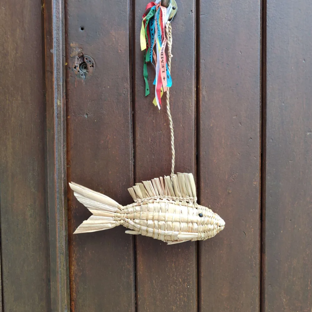 Móbile Peixe - Palha de Taboa