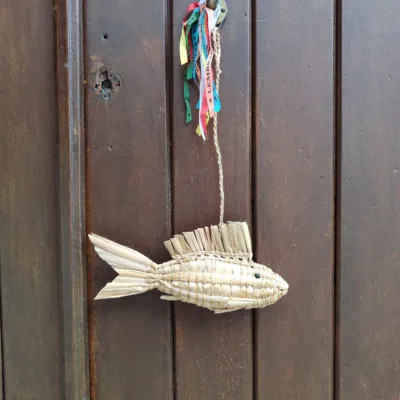 Móbile Peixe - Palha de Taboa