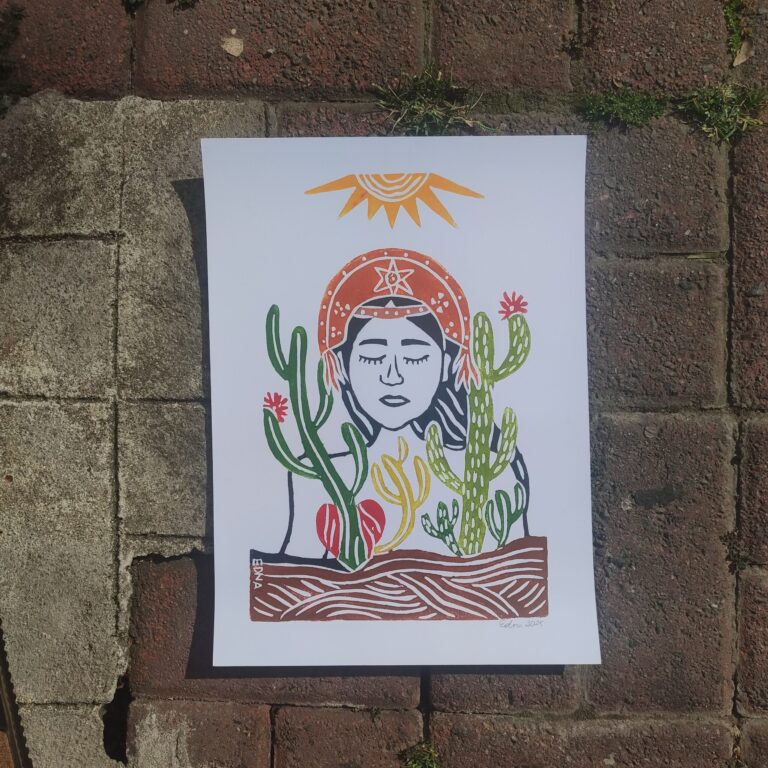 Xilogravura Edna Silva P - Nordestina