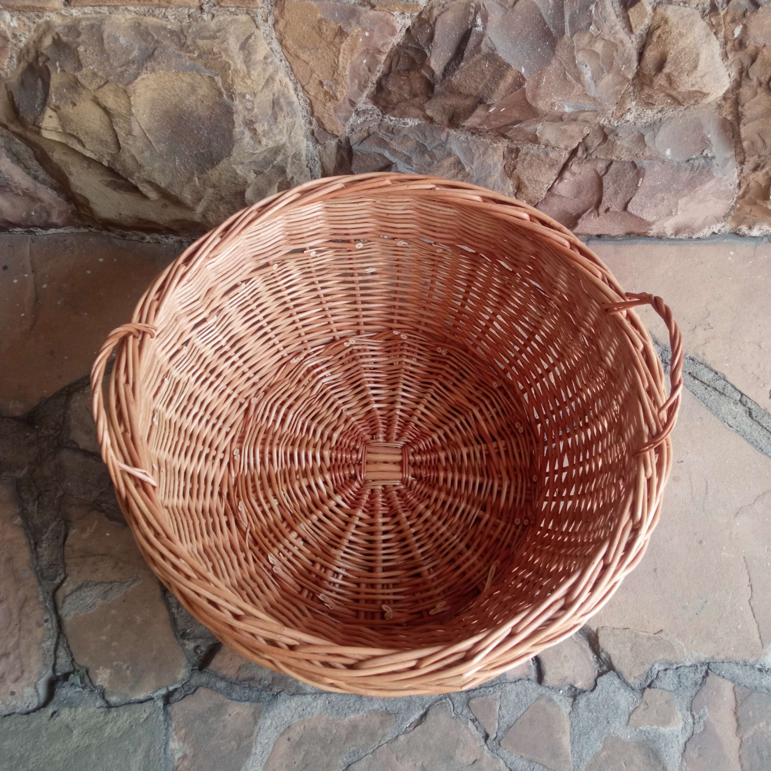 Cesta Lenha Redonda Baixa - Vime Inteiro - Imagem 3