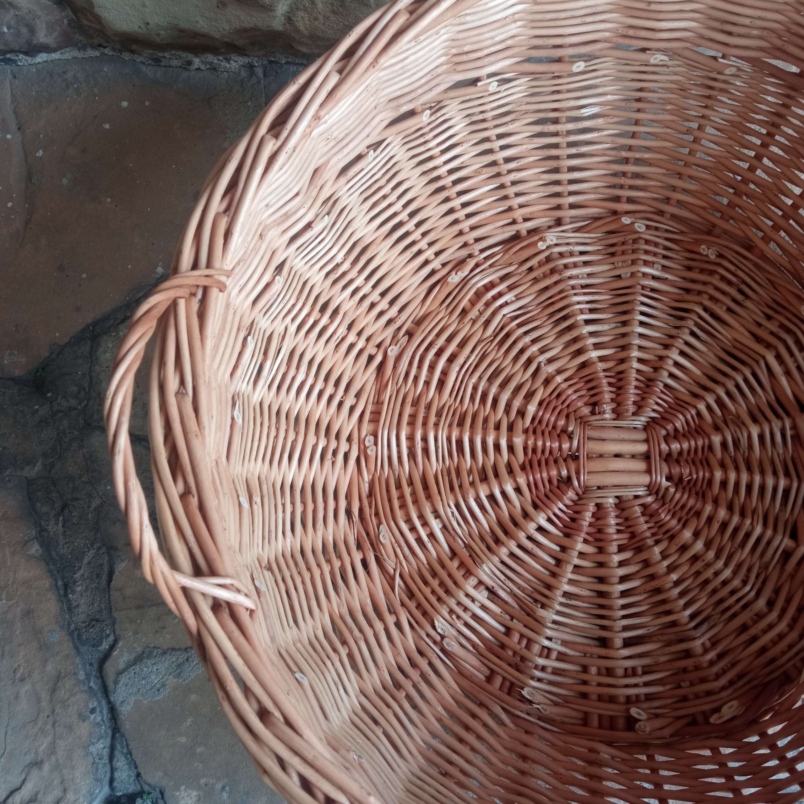 Cesta Lenha Redonda Baixa - Vime Inteiro - Imagem 2