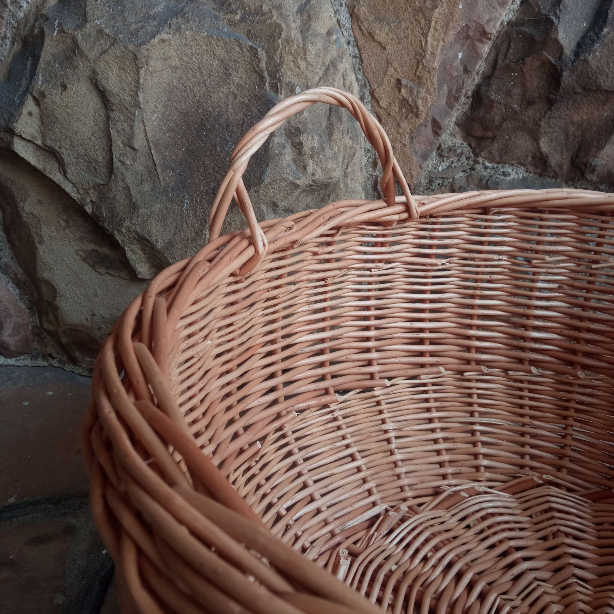 Cesta Lenha Redonda Baixa - Vime Inteiro - Imagem 4