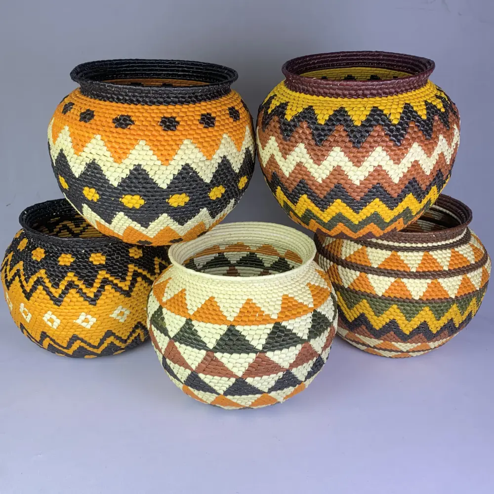Vaso - Palha de Tucumã - Povo Urucureá - Imagem 7