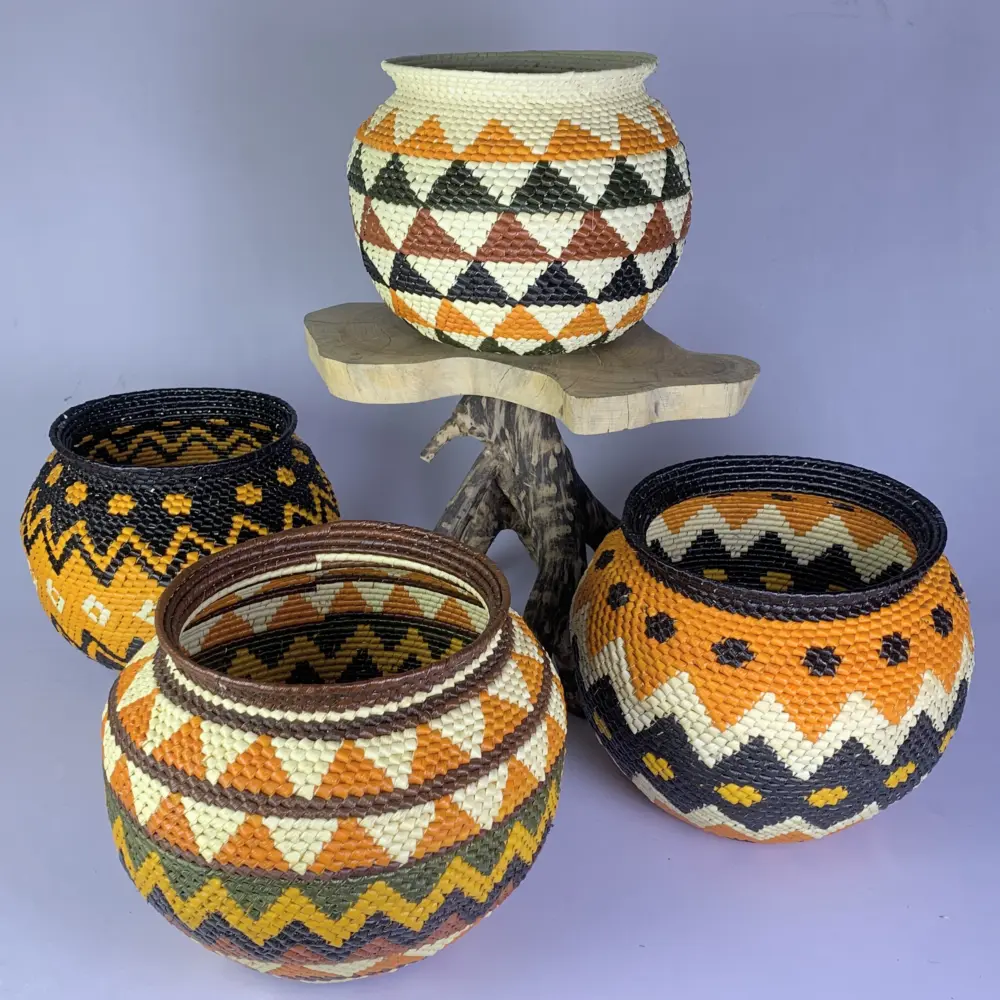 Vaso - Palha de Tucumã - Povo Urucureá - Imagem 6