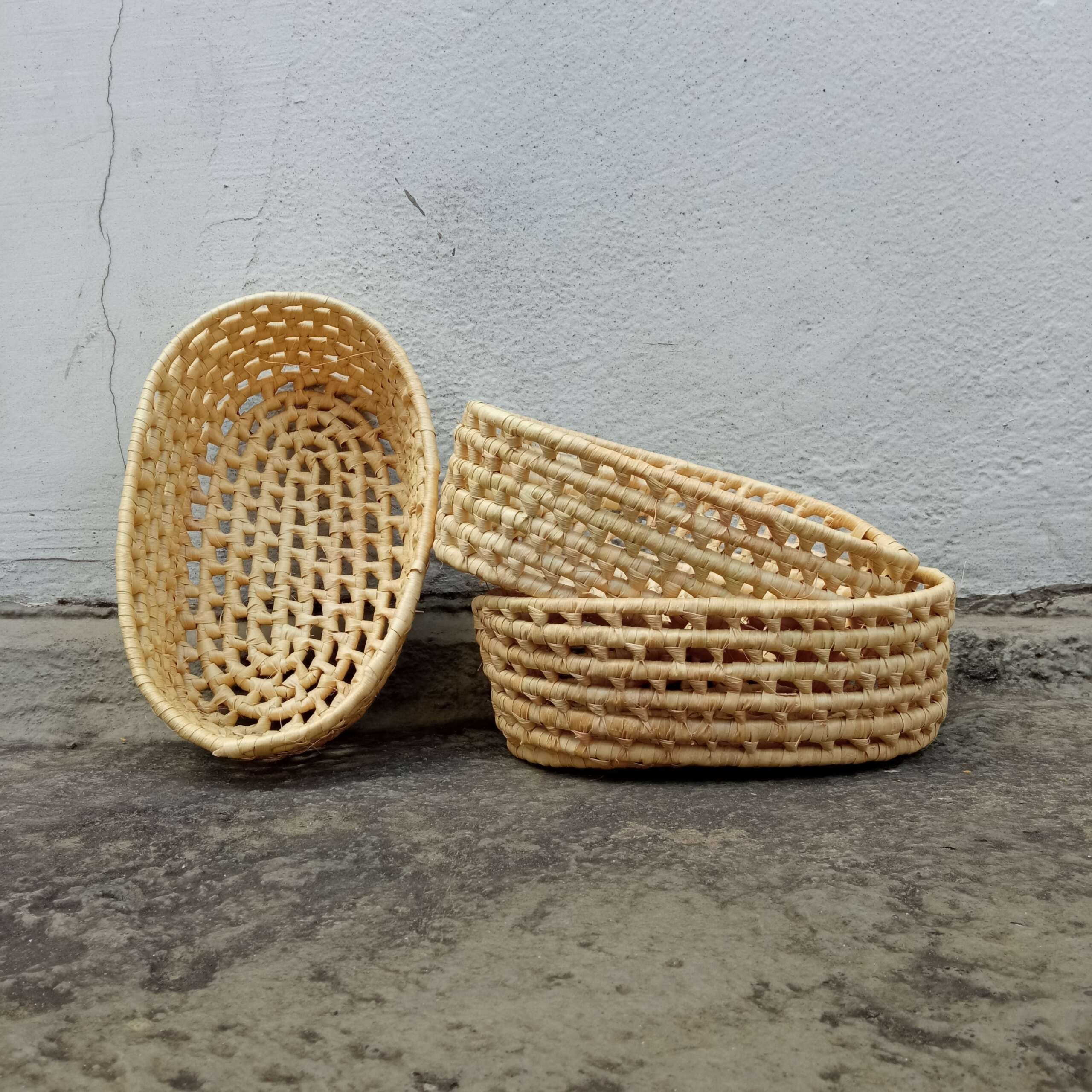 Mini cesta de palha de carnaúba