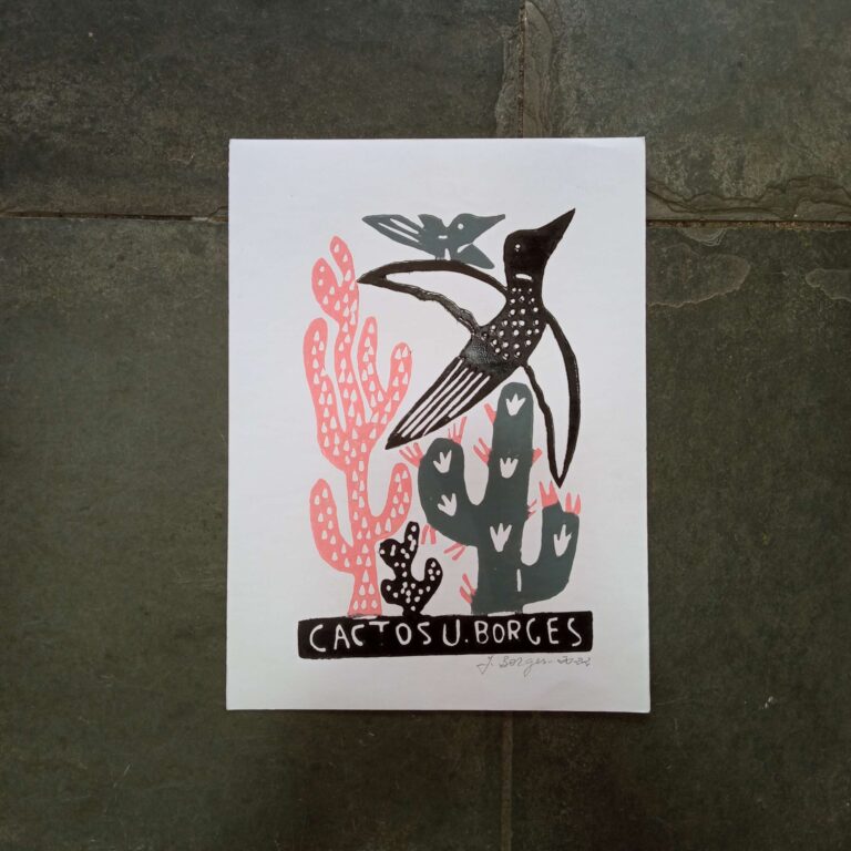 Xilogravura Mestre J Borges P - Cactos