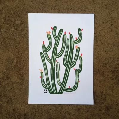 Xilogravura Edna Silva P - Facheiro
