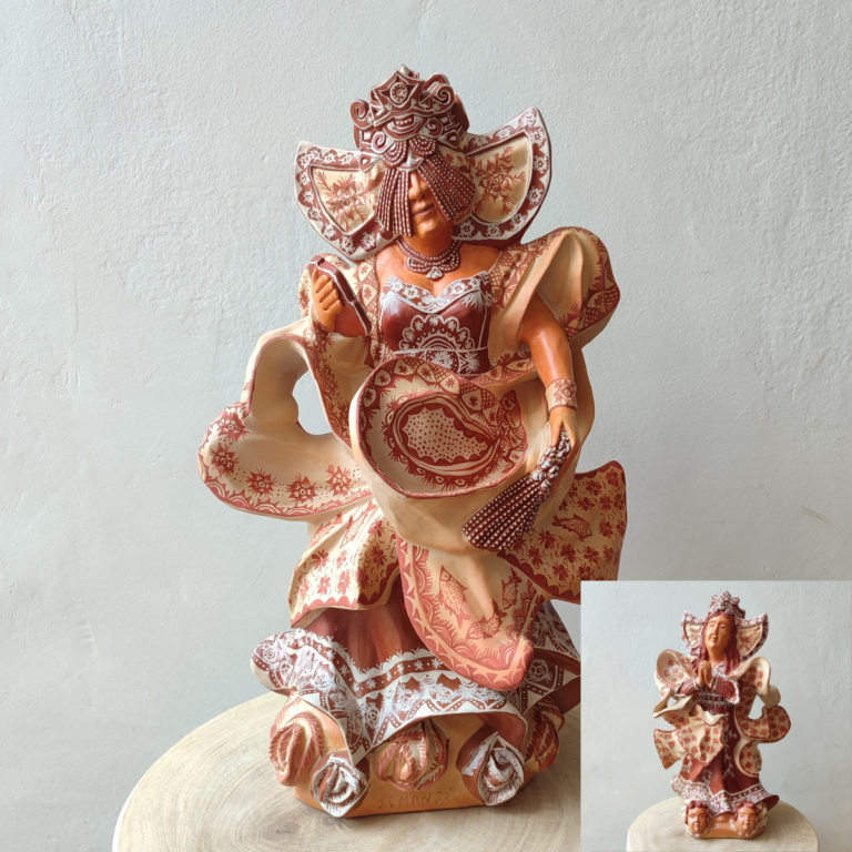 Escultura Cerâmica Sincrética G - Orixá Oxum/Nossa Senhora da Conceição - Elson