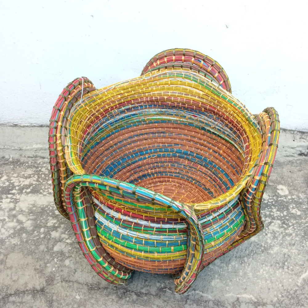 Cesto Caminhos do Quilombo - Fibra de Piaçava - Imagem 3