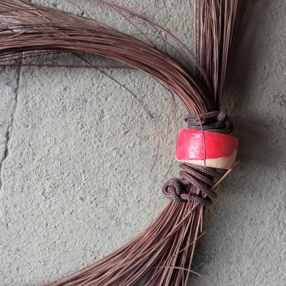 Colar de Mesa e Parede - Fibra de Piaçava e Cerâmica - Imagem 5