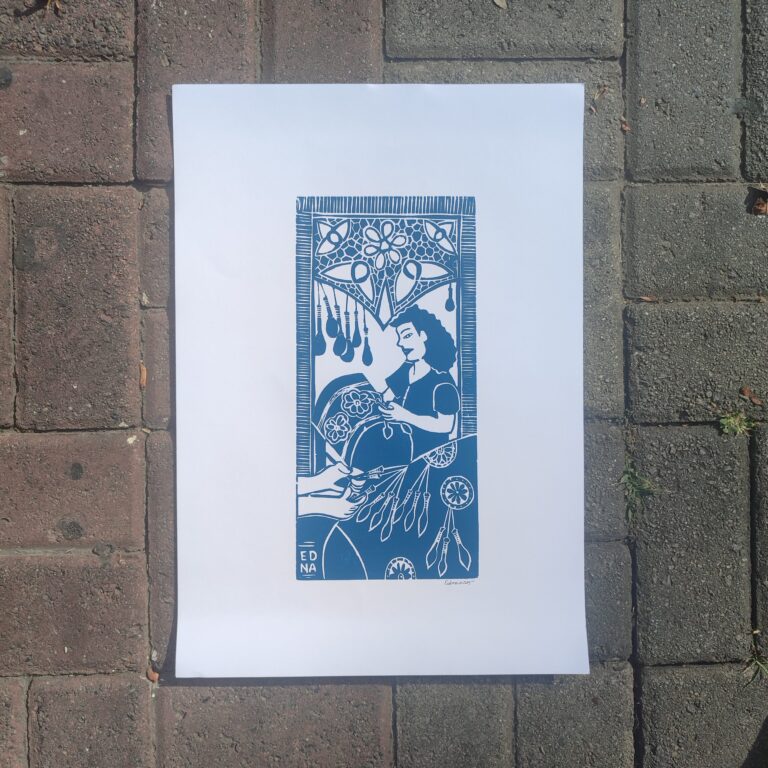 Xilogravura Edna Silva M - Rendeira