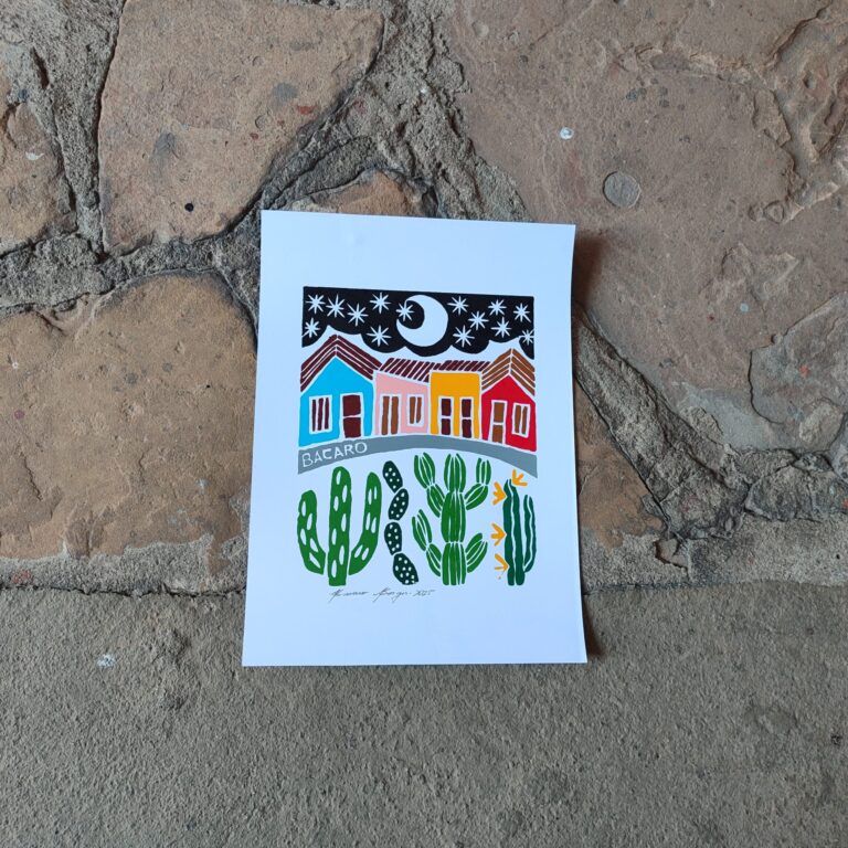 Xilogravura Bacaro Borges P - Vila