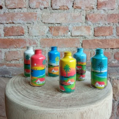 Garrafa Decorada com Areia M
