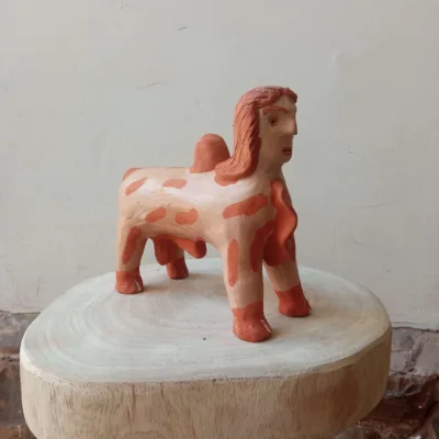 Escultura Boi com Cabeça Humana - Elza