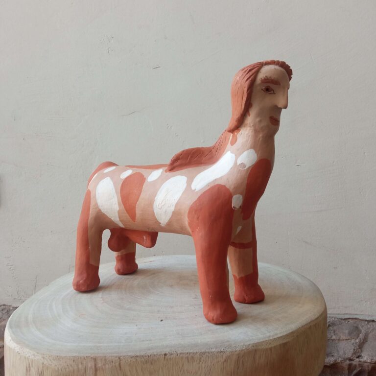 Escultura Cavalo com Cabeça Humana - Elza