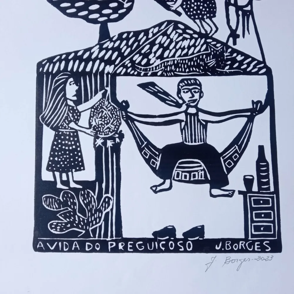 Xilogravura Mestre J Borges G - A Vida do Preguiçoso - Imagem 3