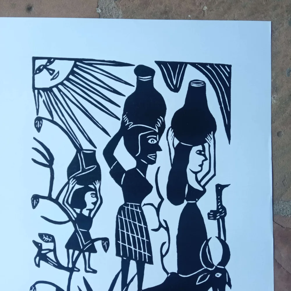 Xilogravura Mestre J Borges G - A Vida no Sertão Seco - Imagem 2